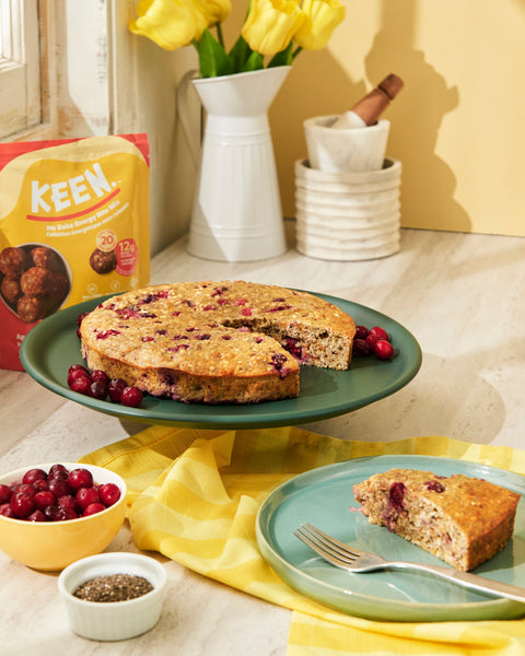 Cranberry Orange Chia Oatmeal Cake