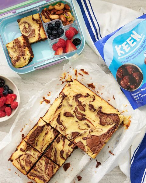 Coconut Cocoa Cream Cheese Brownies