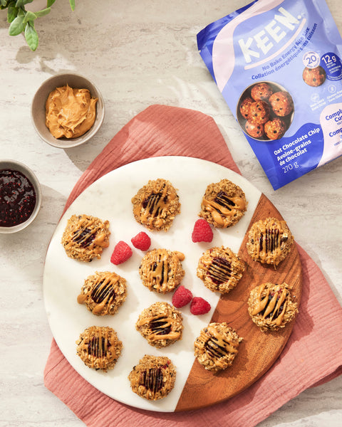 Peanut Butter And Jam No Bake Cookies